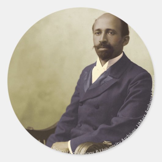 W.E.B. Du Bois Runder Aufkleber (Vorderseite)