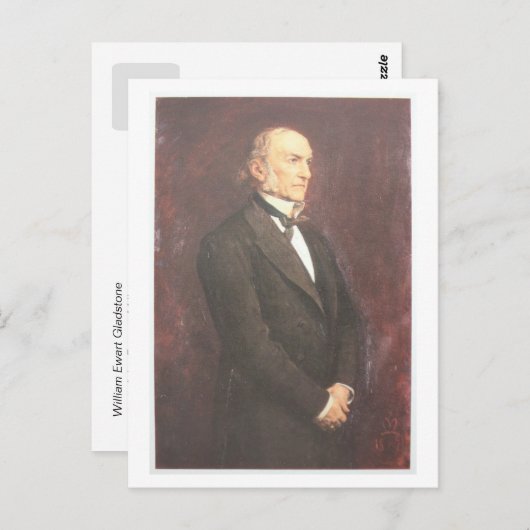 W.E. Gladstone von Millais Postkarte (Vorne/Hinten)