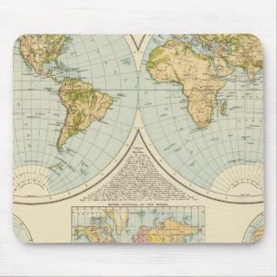 W, E Hemisphären Mousepad