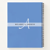 W-ELCOME BEACH HUT Gästebuch Monogram Spaß Notizblock (Rückseite)