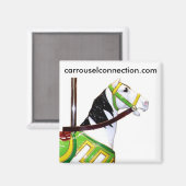 W.F. Mangels Kiddie Carousel Horse Magnet (Vorderseite/Rückseite)