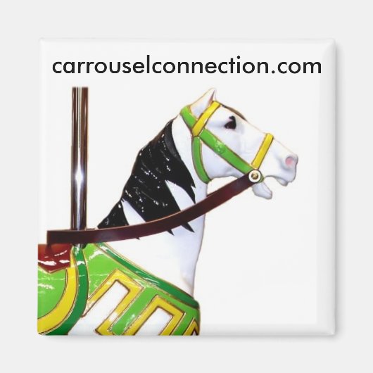W.F. Mangels Kiddie Carousel Horse Magnet (Vorne)