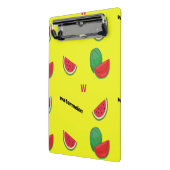 W für Wassermelone gelb Mini Klemmbrett (Gewinkelt2)