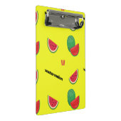 W für Wassermelone gelb Mini Klemmbrett (Schrägansicht)