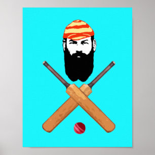 W G Grace Vintag Cricketer Poster