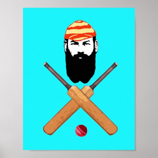 W G Grace Vintag Cricketer Poster (Vorne)