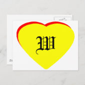 "W" Gelbe rote Hochzeit Einladung zum MUSEUM (Vorne/Hinten)