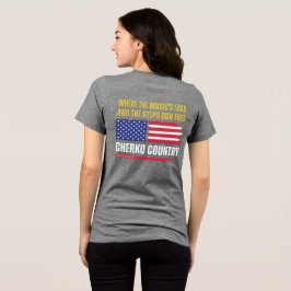 (W-Grey) US-Flagge / Musik ist laut & Schritte lau Tri-Blend Shirt
