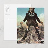 W.H. Vanderbilt als "Koloss der Straßen" Postkarte (Vorne/Hinten)