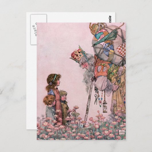 W Heath Robinson Illustration Bill the Minder Postkarte (Vorne/Hinten)