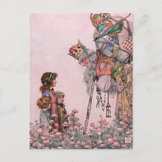 W Heath Robinson Illustration Bill the Minder Postkarte (Vorderseite)