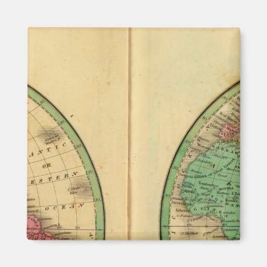 W Hemisphäre, E Hemisphäre Magnet (Vorne)