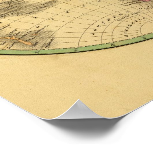 W Hemisphäre, E Hemisphäre Poster (Ecke)