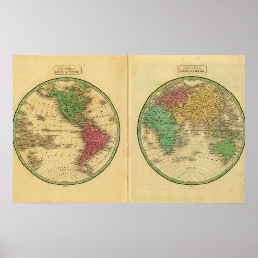 W Hemisphäre, E Hemisphäre Poster (Vorne)