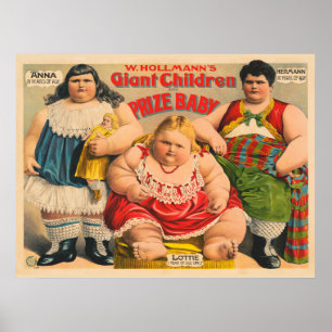 W. Hollmanns riesige Kinder und Preisbaby. Poster