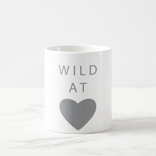 W I L D am Herzgrau Kaffeetasse (Mittel)