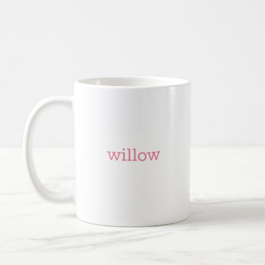 W Initial floral Monogramm Kaffeetasse (Links)