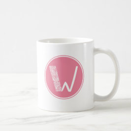 W Initial floral Monogramm Kaffeetasse