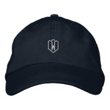 W Initialen Monogramm Elegant Schöner-Hut