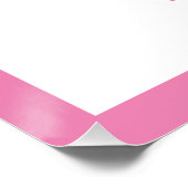 W is for Pink Name Foto Poster (Ecke)