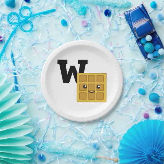 W ist für Waffle Pappteller (Party)