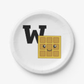 W ist für Waffle Pappteller (Vorderseite)