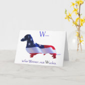 W ist für Weiner Gruß-Karte Karte (Gelbe Blume)