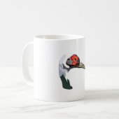 W ist für White Naped Crane Kaffeetasse (Vorderseite Links)