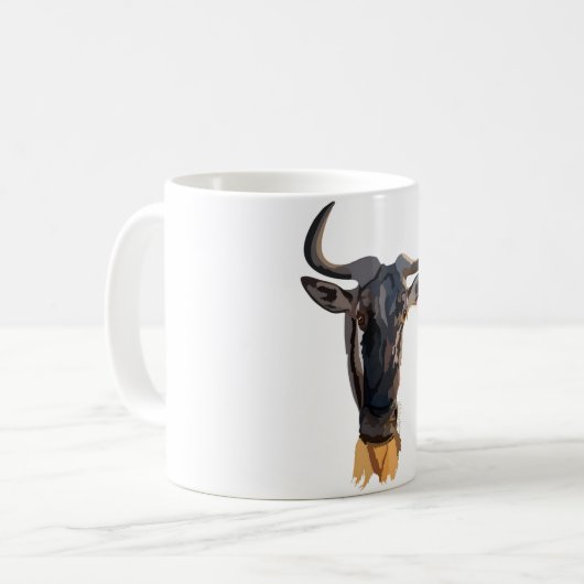 W ist für Wildebeest Kaffeetasse (Vorderseite Links)