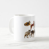 W ist für Wolf Kaffeetasse (Vorderseite Links)