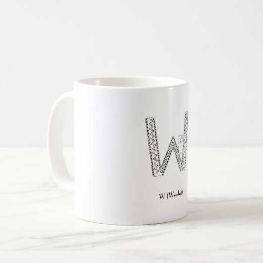 W ist für wombat kaffeetasse (Vorderseite Links)