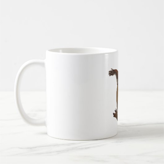 W ist für Wooly Lemur Kaffeetasse (Links)