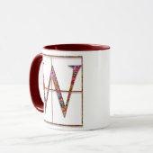 W "Keltische Steine" benutzerdefinierte Monogramm- Tasse (Vorderseite Links)