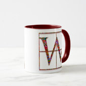 W "Keltische Steine" benutzerdefinierte Monogramm- Tasse (VorderseiteRechts)