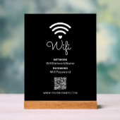 W-LAN Internetverbindung für Schwarz und Weiß Acrylschild (Neutral)