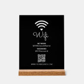 W-LAN Internetverbindung für Schwarz und Weiß Acrylschild (Vorderseite)