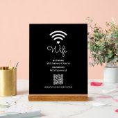 W-LAN Internetverbindung für Schwarz und Weiß Acrylschild (Hochzeit)