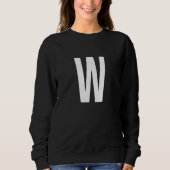 W Letter Number Symbol Alphabet Initial Sweatshirt (Vorderseite)