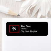 W: Letter W Blackboard Address Labels (Insitu)