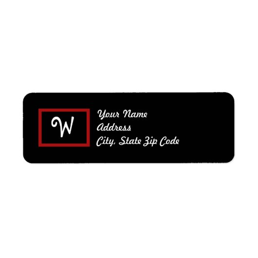 W: Letter W Blackboard Address Labels (Vorne)