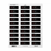 W: Letter W Blackboard Address Labels (Vorne)