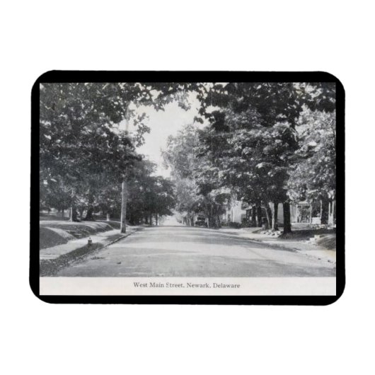 W. Main St., Newark, Delaware Vintag Magnet (Horizontal)
