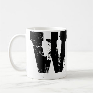 W Monogram Grunge Coole Tasse