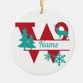 W Monogram Urlaubsheim Tree Ornament (Vorne)