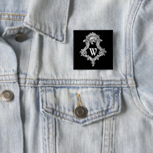 W Monogramm Button