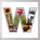 W Monogramm Erstellen Sie Ihre eigene 9 individuel Poster (Vorne)