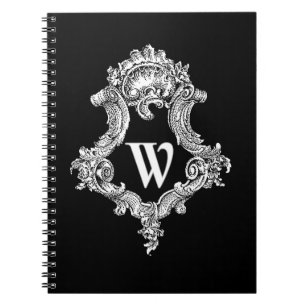 W Monogramm Initiale Notizblock