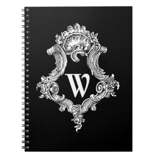 W Monogramm Initiale Notizblock (Vorderseite)