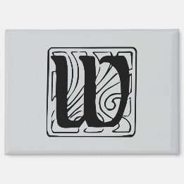 W Monogramm schwarz Magnet