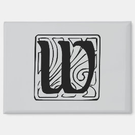 W Monogramm schwarz Magnet